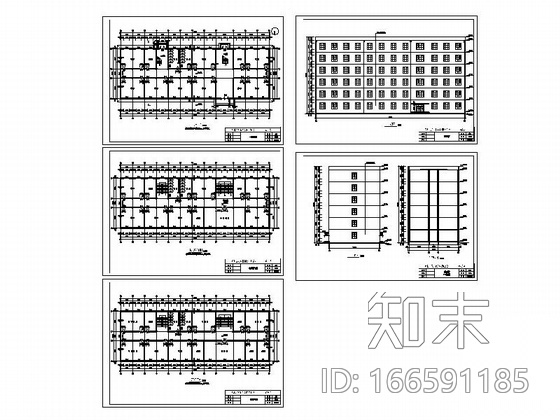 [毕业设计]某六层教学楼建筑设计方案cad施工图下载【ID:166591185】