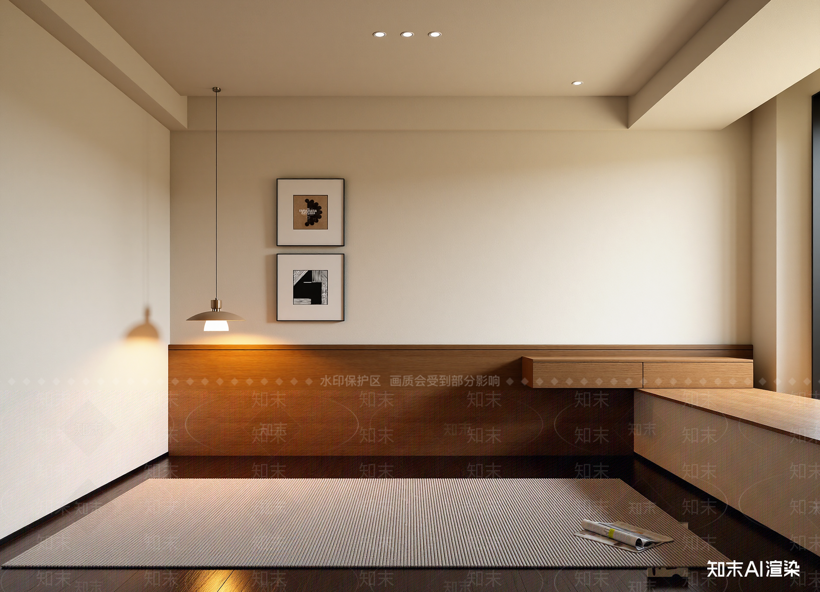 现代榻榻米卧室3D模型下载【ID:1214421331】