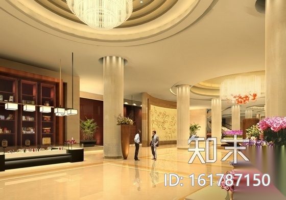[吉林]繁华区域典雅五星级酒店大堂及候客厅装修施工图（...cad施工图下载【ID:161787150】