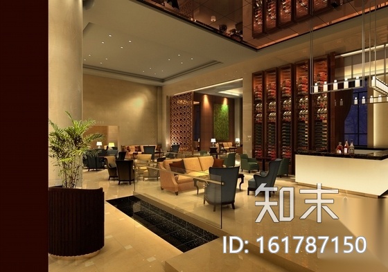 [吉林]繁华区域典雅五星级酒店大堂及候客厅装修施工图（...cad施工图下载【ID:161787150】