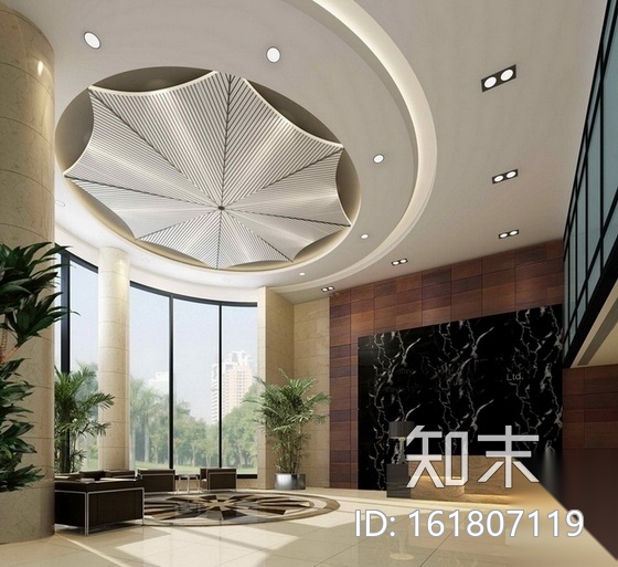 [重庆]石材科技企业公司现代办公楼装修施工图（含效果）cad施工图下载【ID:161807119】