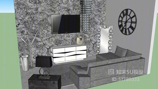 家居客厅SU模型下载【ID:57780333】