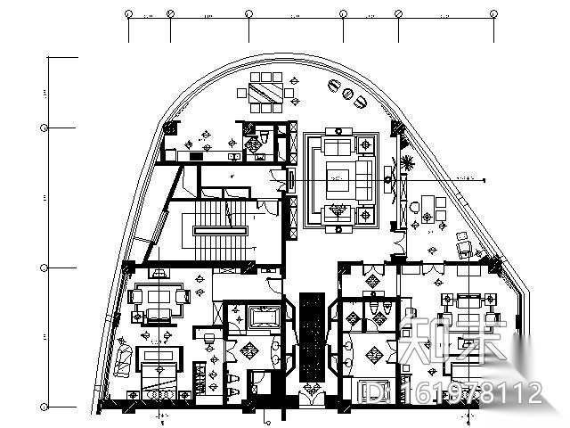 五星级酒店总统套房施工图施工图下载【ID:161978112】