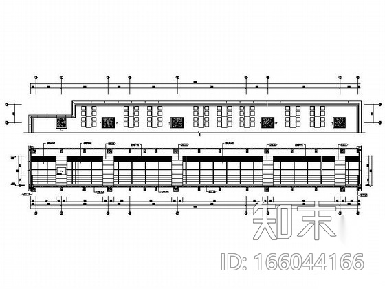 某公司办公楼员工餐厅装修图cad施工图下载【ID:166044166】