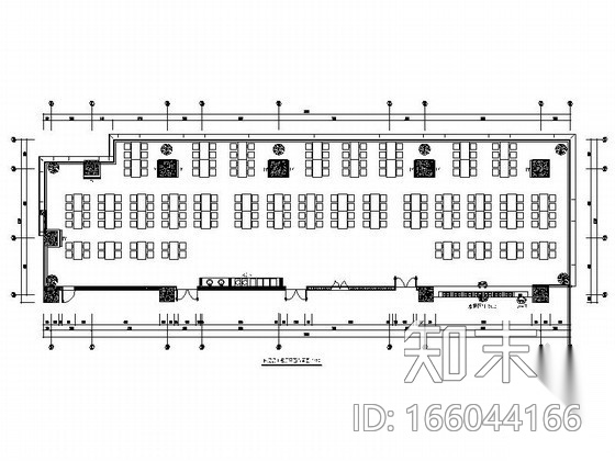 某公司办公楼员工餐厅装修图cad施工图下载【ID:166044166】