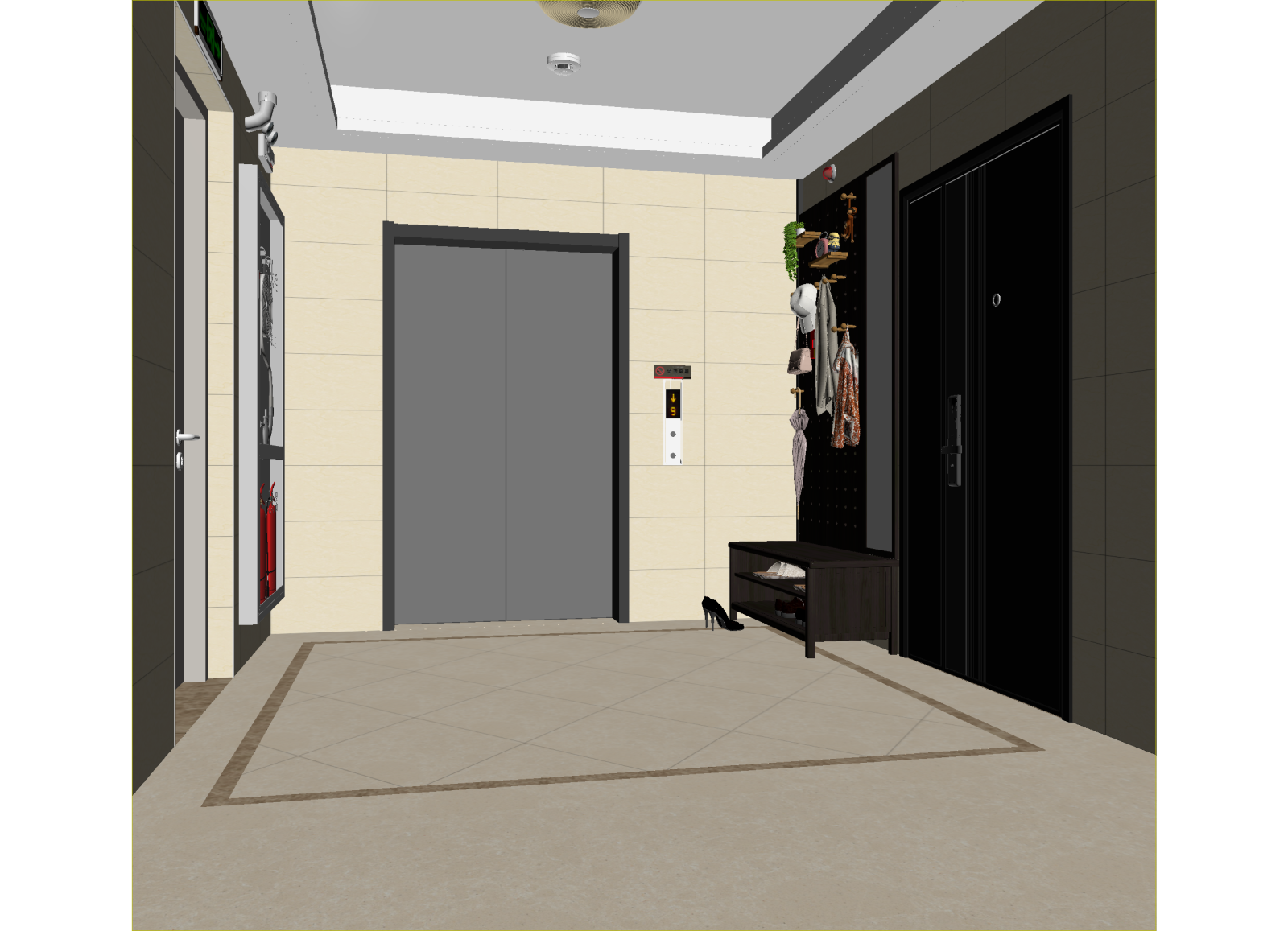 走廊3D模型下载【ID:1214610268】