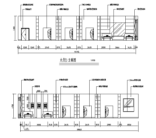 [吉林]多福肥牛火锅设计施工图（附效果图）cad施工图下载【ID:161766191】