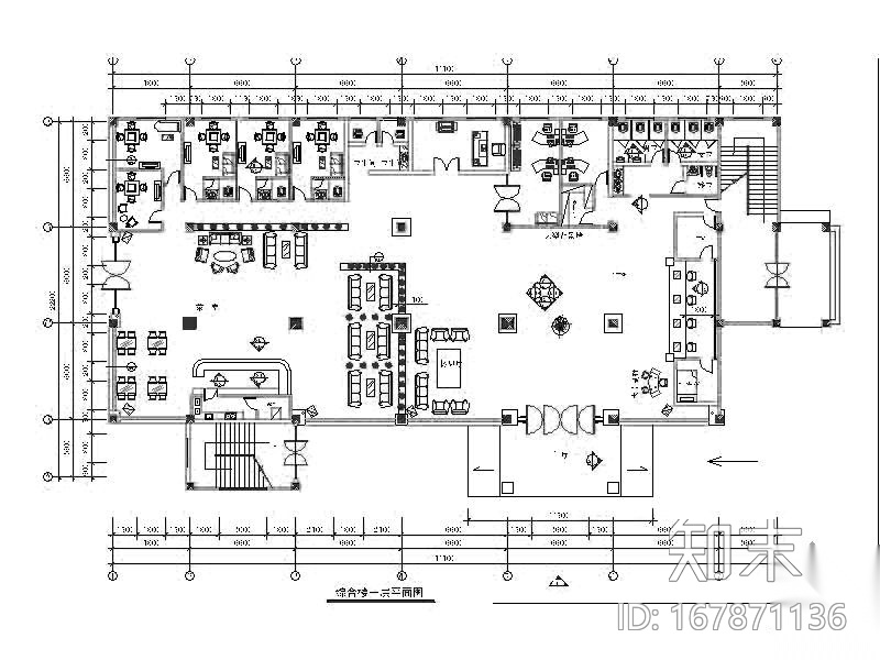 某知名大酒店大厅装修图施工图下载【ID:167871136】