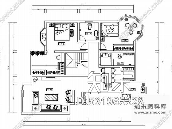 施工图湖南豪华双层别墅室内设计CAD施工图含效果cad施工图下载【ID:531985328】