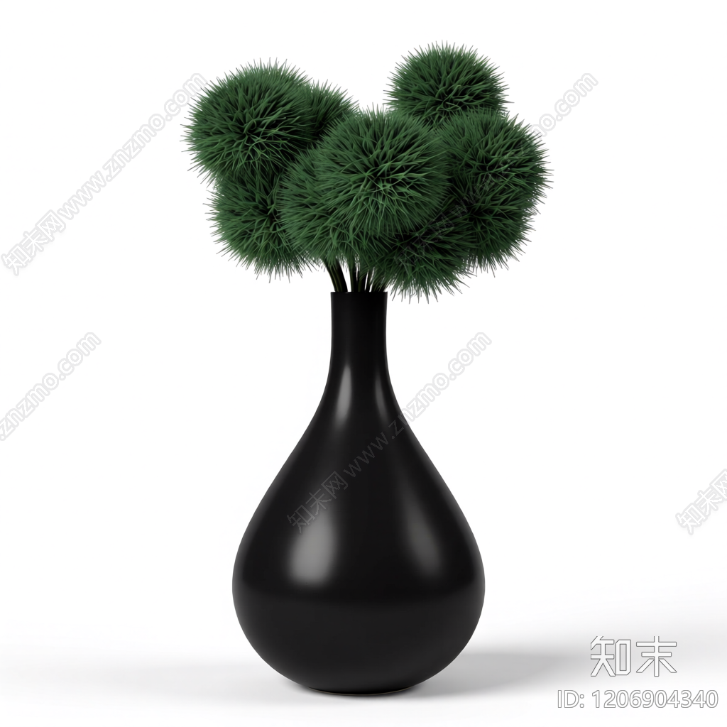 花瓶插花装饰品3D模型下载【ID:1206904340】