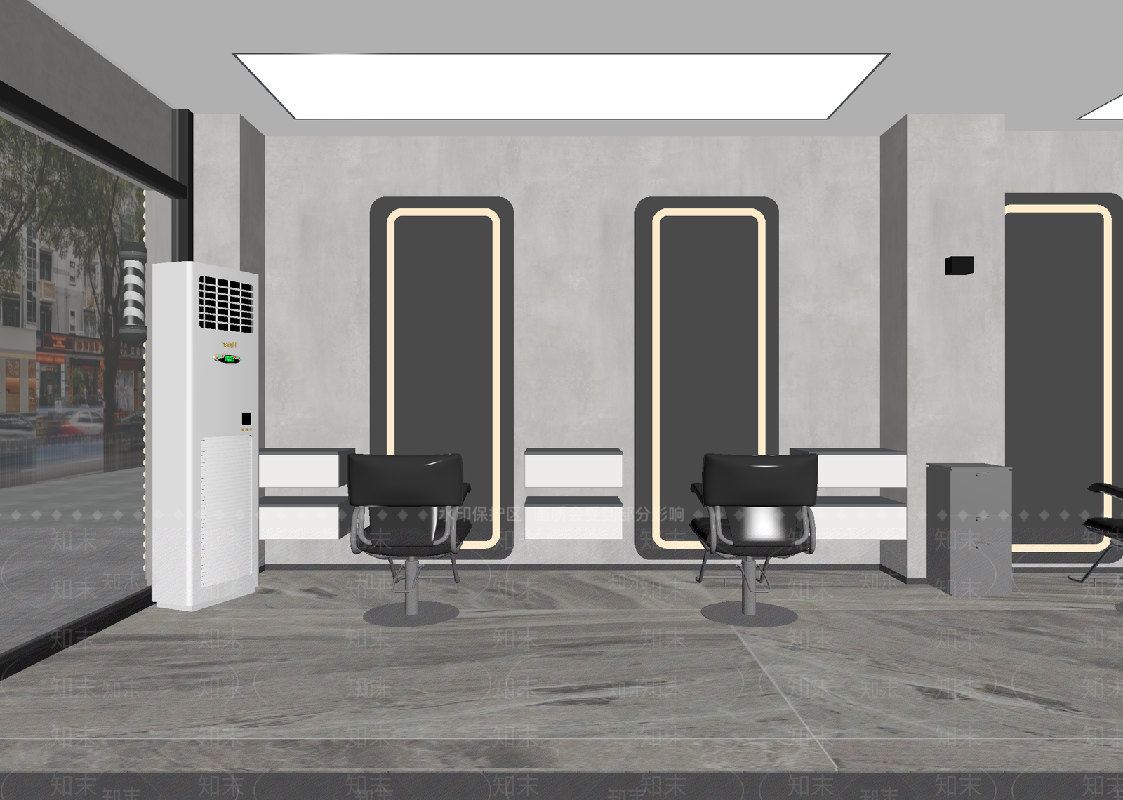工业美发店3D模型下载【ID:1215149951】