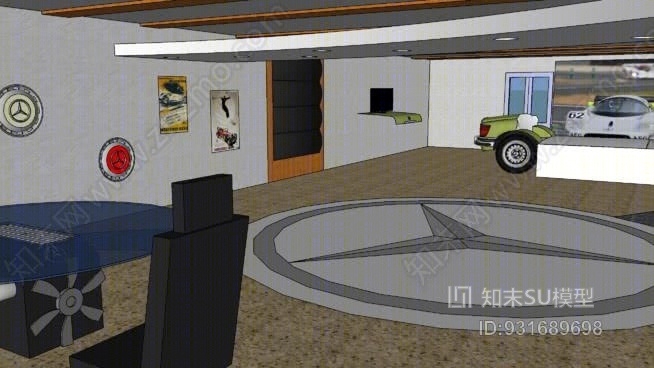 概念卧室-梅赛德斯-奔驰经典主题SU模型下载【ID:931689698】