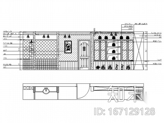 名师设计优雅田园乡村两居室样板间CAD装修施工图（含效...cad施工图下载【ID:167129128】