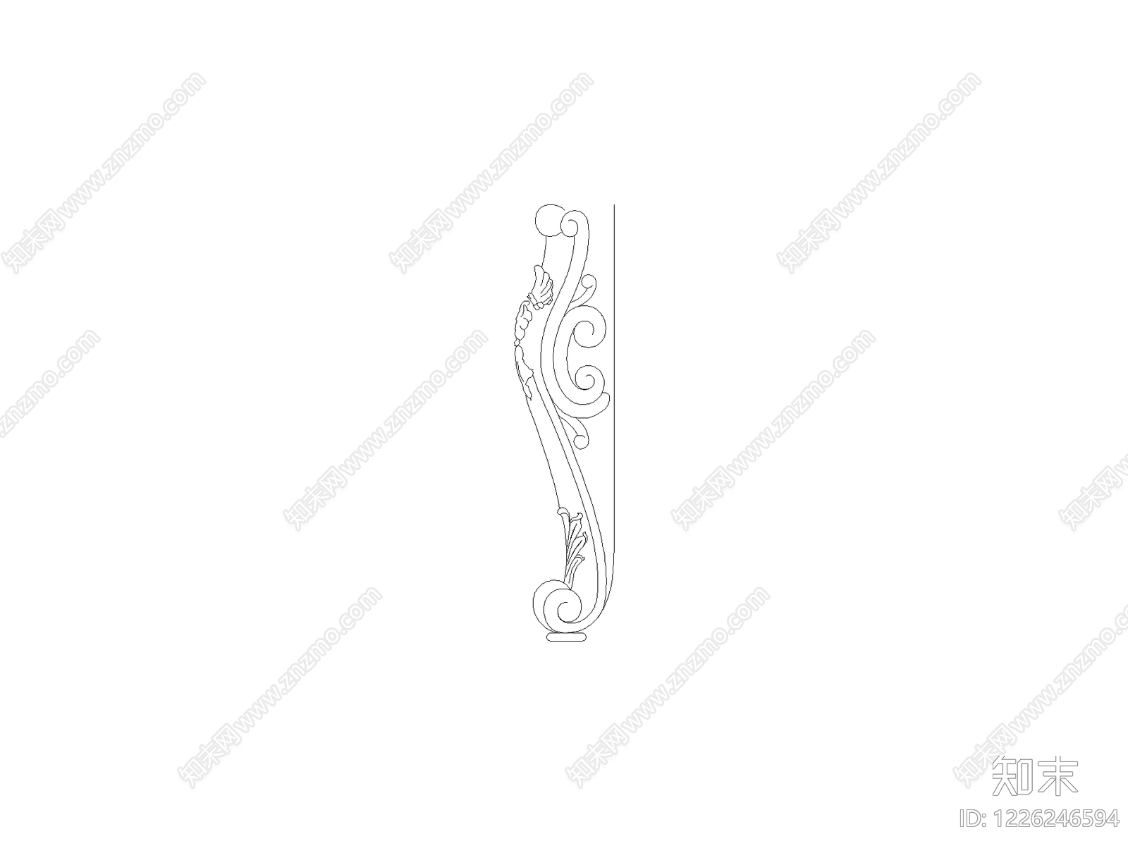 现代雕塑装饰构件CAD图纸