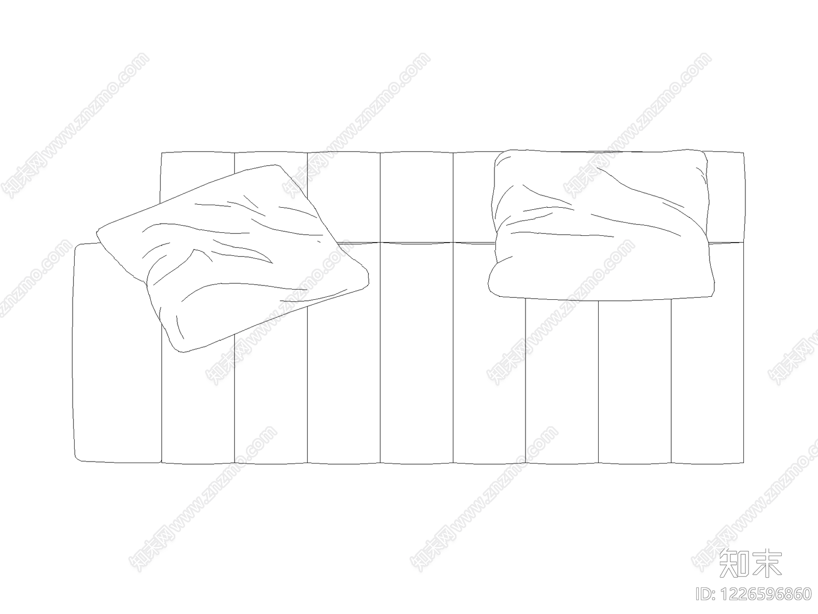 沙发cad施工图下载【ID:1226596860】