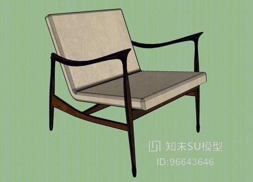 休闲椅子SU模型下载【ID:96643646】