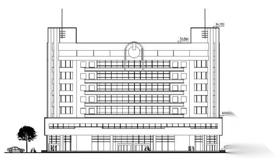 某综合办公楼建筑方案cad施工图下载【ID:149945100】