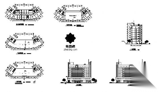 某综合办公楼建筑方案cad施工图下载【ID:149945100】