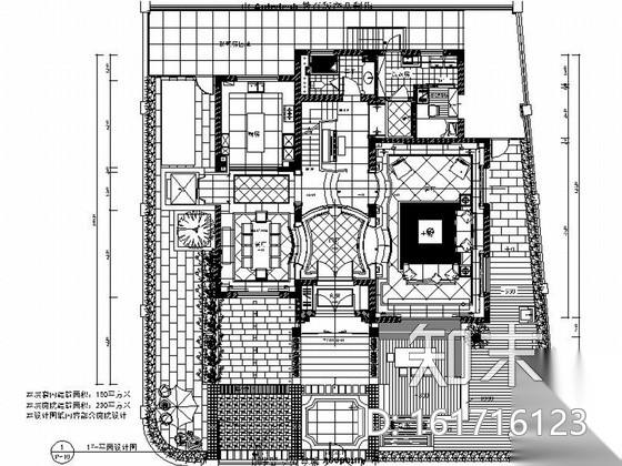 [江苏]豪华花园式欧式风格三层别墅室内装修设计施工图（...cad施工图下载【ID:161716123】