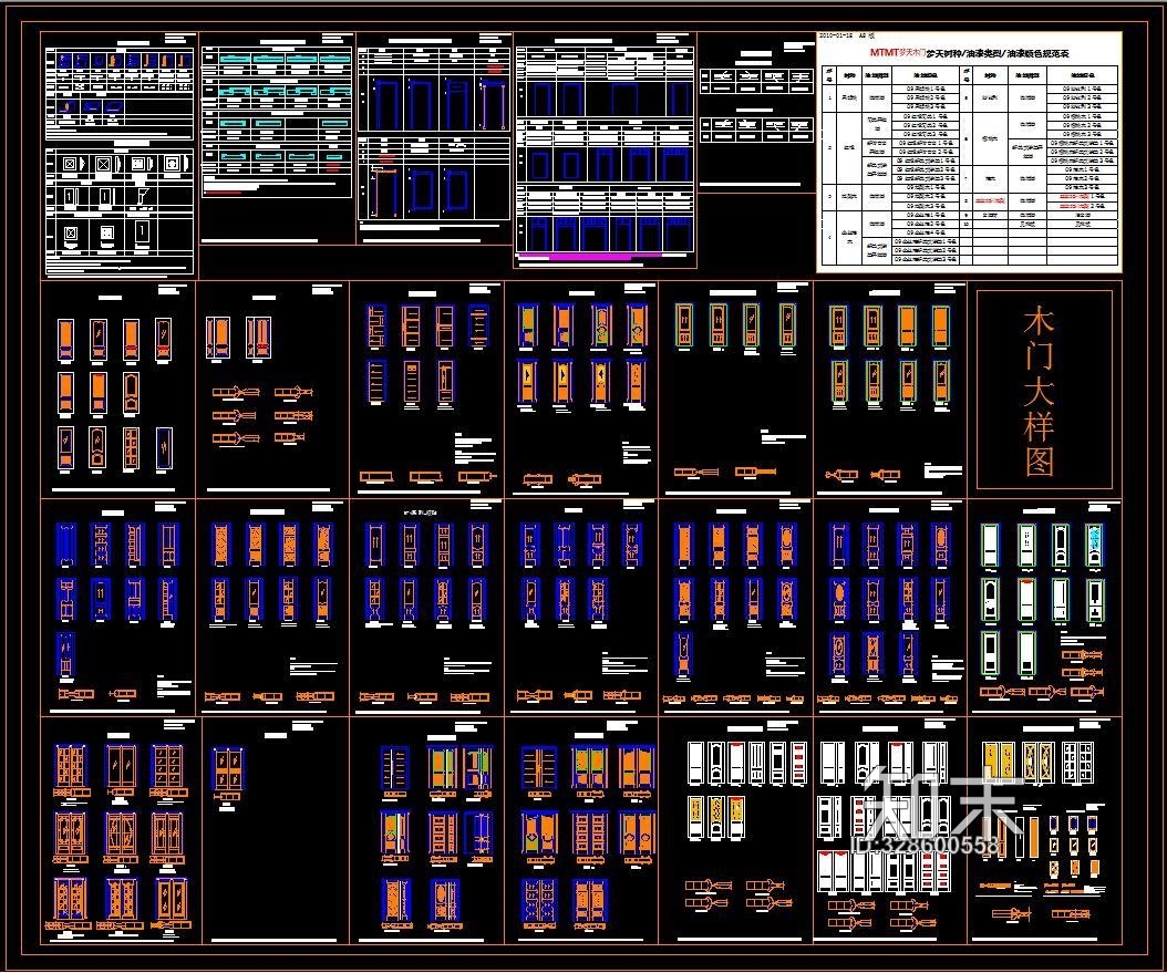 欧式木门大样图施工图下载【ID:328600558】