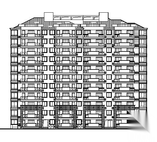 温州某小区十一层住宅楼建筑施工图(6#楼)cad施工图下载【ID:149797107】