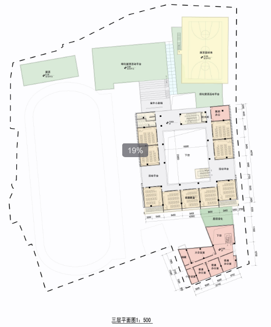 [直向建筑]昆山市玉山镇第一中心小学建筑方案cad施工图下载【ID:151560123】