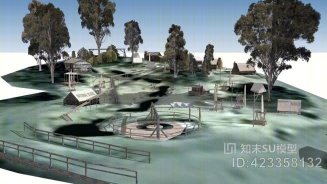 君主山矿区SU模型下载【ID:423358132】