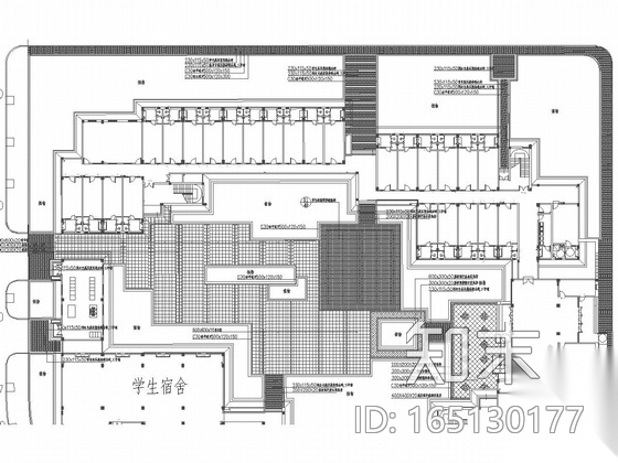 [广东]城市职业技术学校景观规划设计施工图cad施工图下载【ID:165130177】