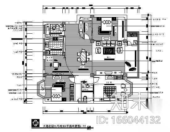 美容院完整图cad施工图下载【ID:166044132】