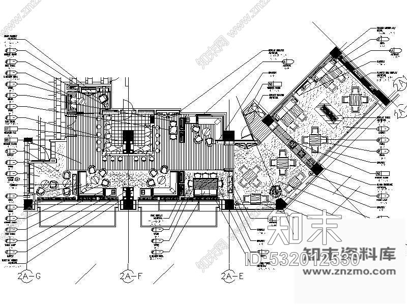 施工图北京酒吧与烧烤餐厅装修图cad施工图下载【ID:532012530】