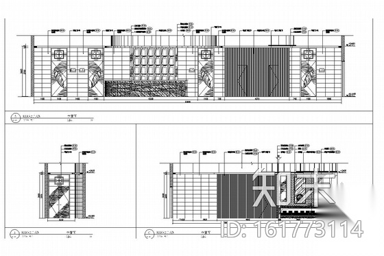 [深圳]大型酒店内茶艺馆室内施工图（含实景图）cad施工图下载【ID:161773114】