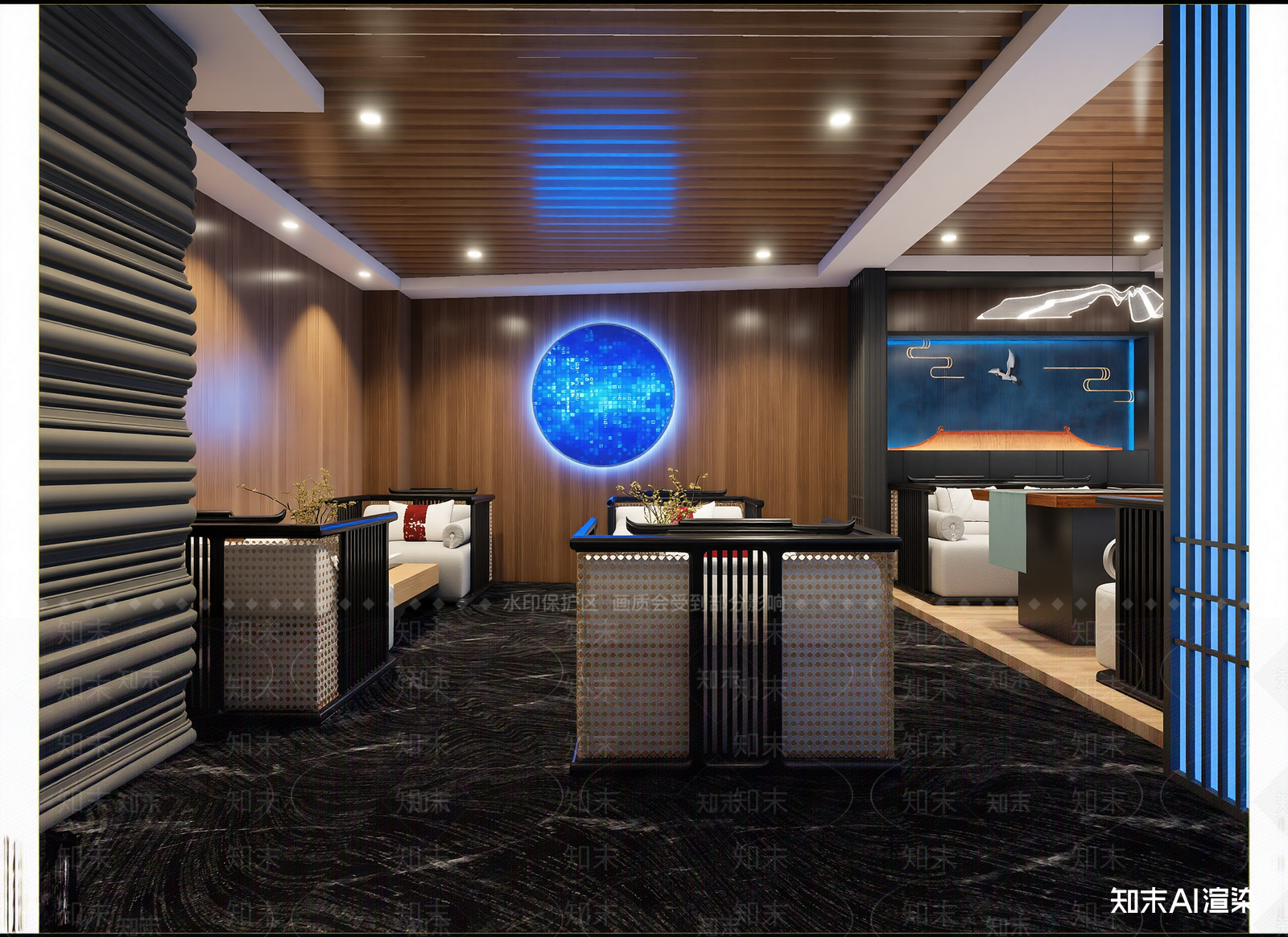 现代茶馆3D模型下载【ID:1214422483】