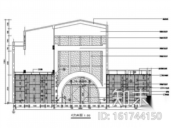 [溧阳]某国际村售楼部施工图cad施工图下载【ID:161744150】