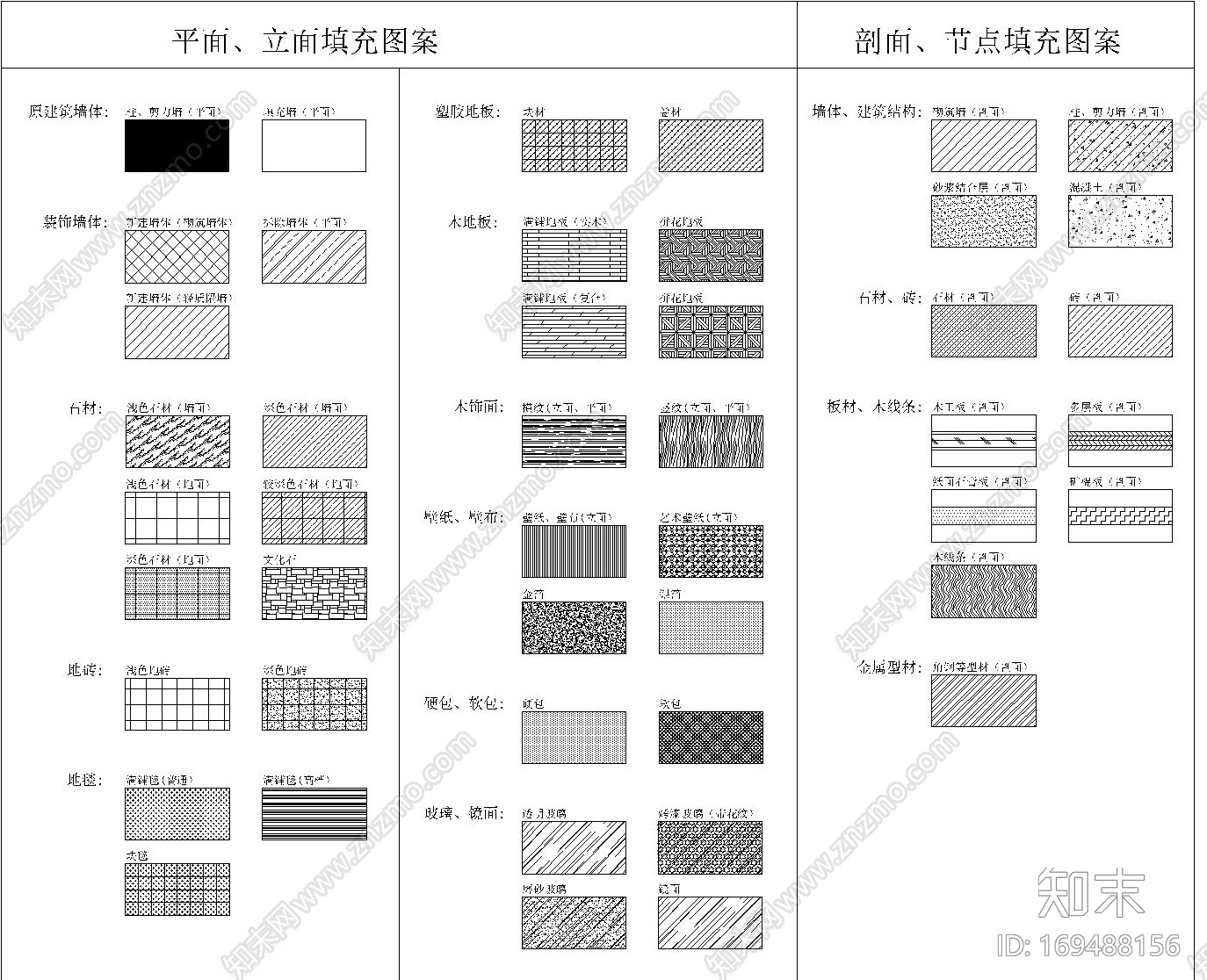 CAD平面填充施工图下载【ID:169488156】