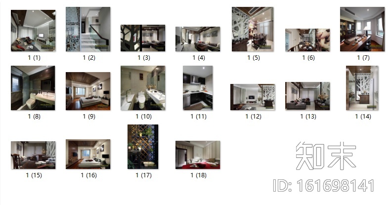 跃层公寓样板间设计CAD施工图（含实景图）cad施工图下载【ID:161698141】