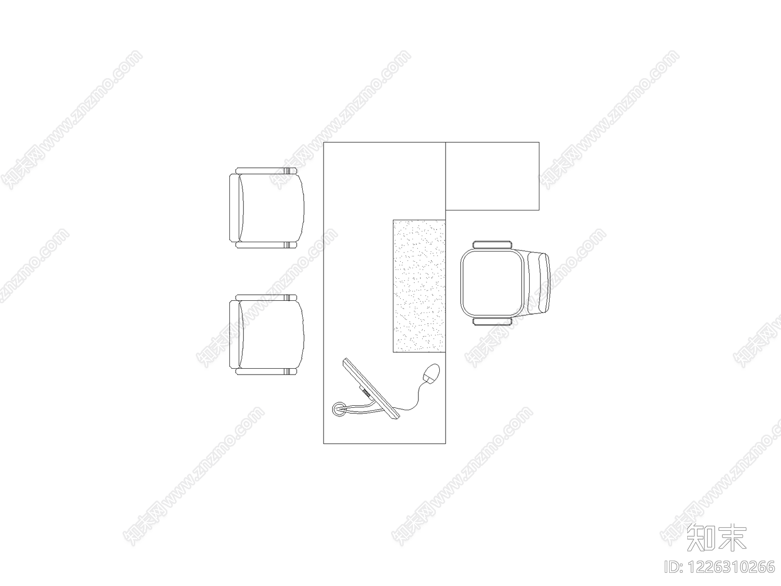 椅子cad施工图下载【ID:1226310266】