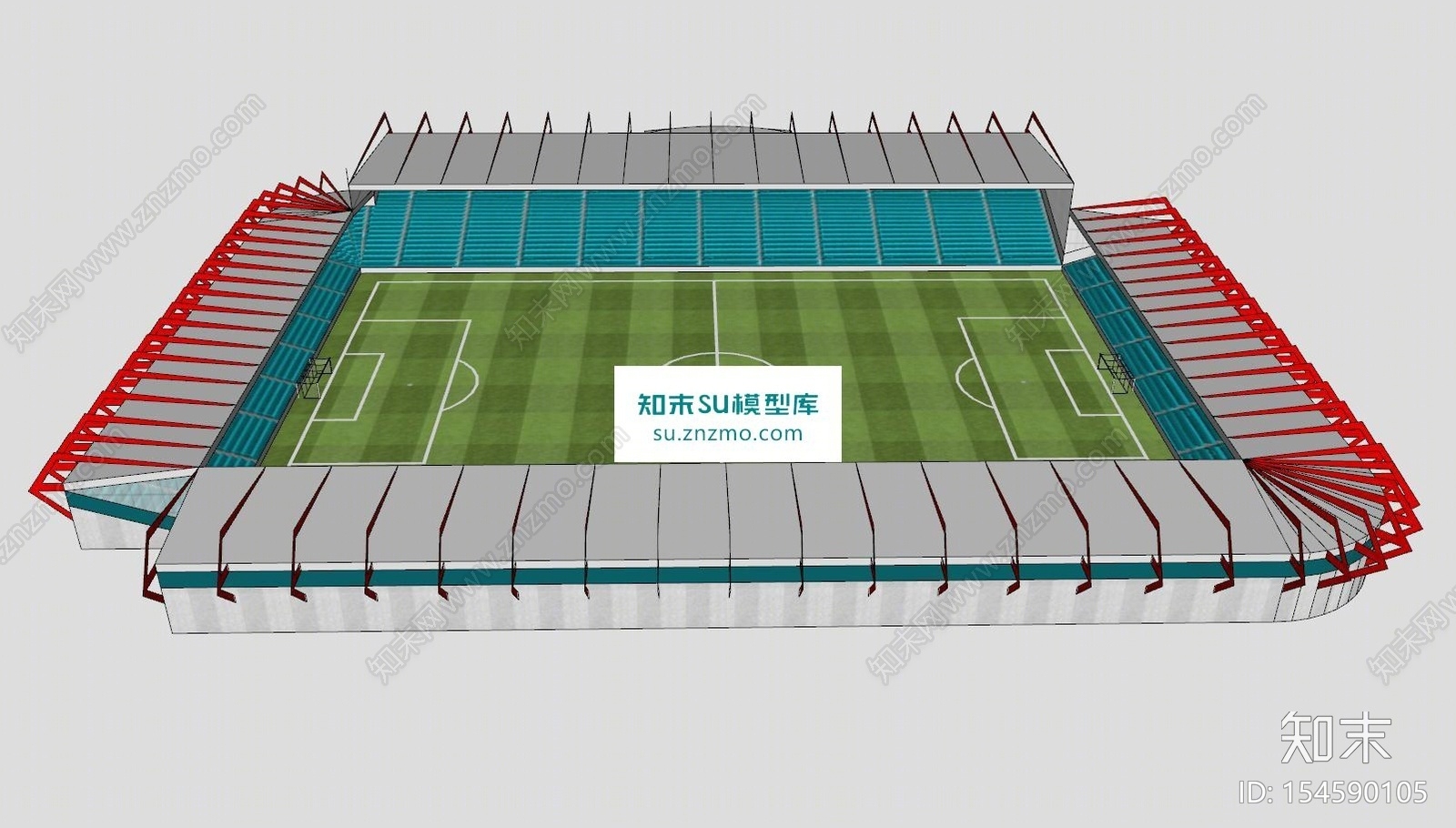 英冠球队体育场看台SU模型下载【ID:154590105】