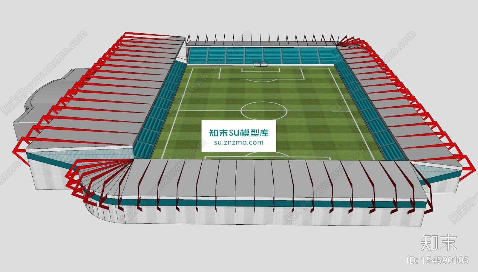 英冠球队体育场看台SU模型下载【ID:154590105】