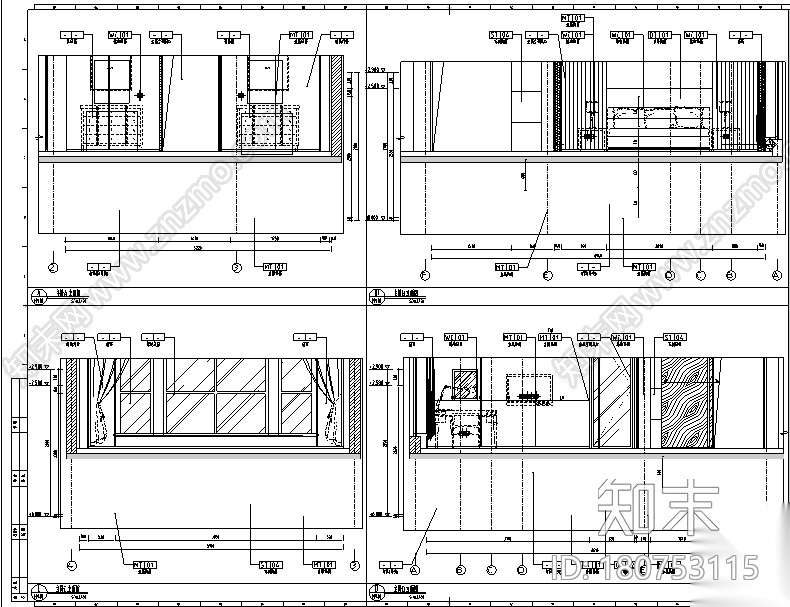 [河北]简约欧式9号楼设计样板房设计施工图（附效果图）cad施工图下载【ID:180753115】