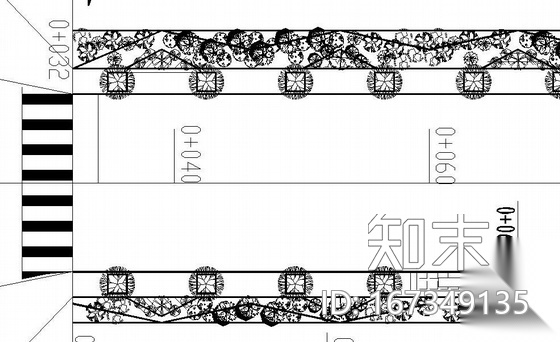 湖南某道路绿化设计图cad施工图下载【ID:167349135】