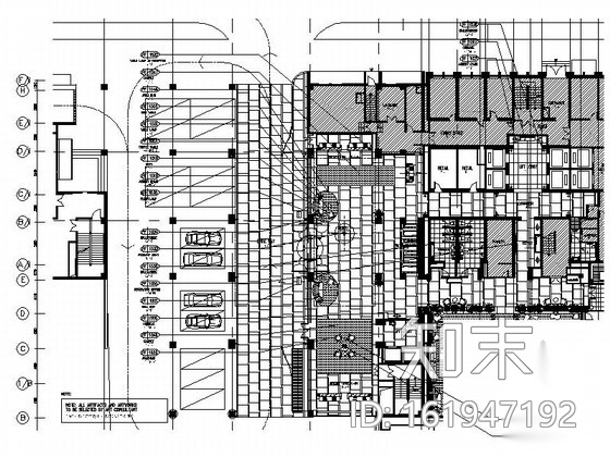 [北京]现代高档三星级酒店入口大堂装修图施工图下载【ID:161947192】