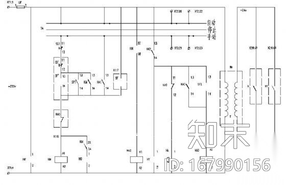 消防排烟风机控制电路施工图下载【ID:167990156】