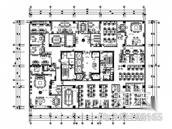 著名装饰公司设计现代风格办公楼室内装修施工图施工图下载【ID:161793165】