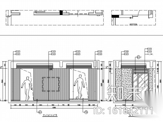 [福州]东南亚风格两居室样板间装修图（含实景）cad施工图下载【ID:161842111】