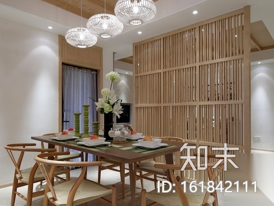 [福州]东南亚风格两居室样板间装修图（含实景）cad施工图下载【ID:161842111】