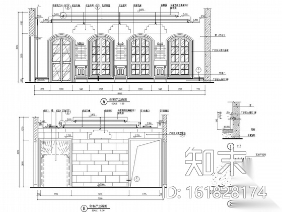 [大连]国家级旅游度假区豪华休闲会所装修施工图cad施工图下载【ID:161828174】