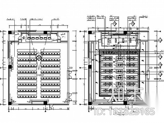 大型办公空间室内装修施工图cad施工图下载【ID:161823165】