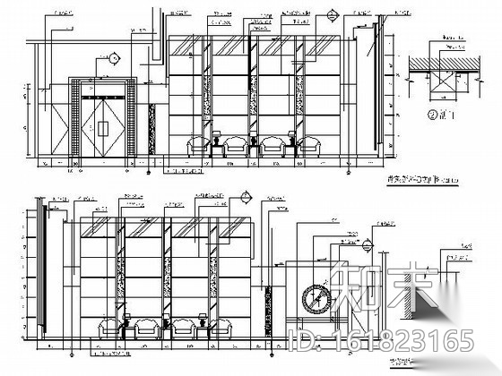 大型办公空间室内装修施工图cad施工图下载【ID:161823165】