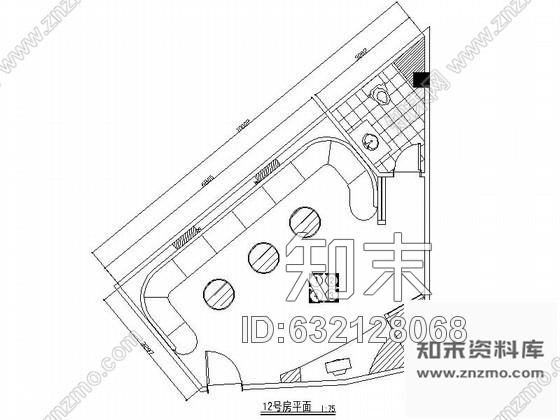 施工图夜总会12号包厢室内装修图cad施工图下载【ID:632128068】