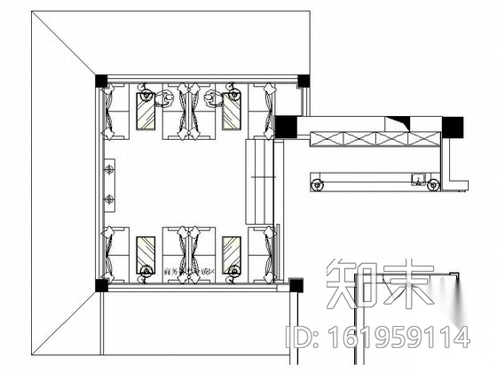[陕西]豪华酒店商务休息洽谈区室内装修施工图施工图下载【ID:161959114】